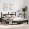 Cadre de lit sans matelas chêne marron 137x190 cm 