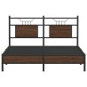 Cadre de lit sans matelas chêne marron 137x190 cm 