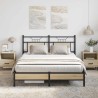Cadre de lit sans matelas chêne sonoma 137x190 cm 