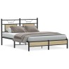 Cadre de lit sans matelas chêne sonoma 137x190 cm 