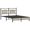 Cadre de lit sans matelas chêne sonoma 137x190 cm 