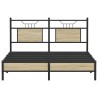 Cadre de lit sans matelas chêne sonoma 137x190 cm 