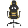 Chaise de jeu avec repose-pied Noir et jaune Tissu 
