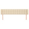 Tête de lit avec oreilles Crème 183x23x78/88 cm Tissu 