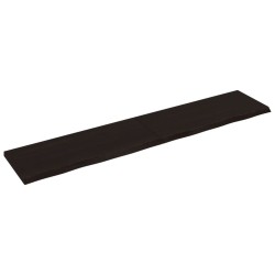 Dessus de table marron foncé bois chêne massif traité 