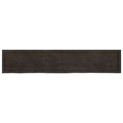 Dessus de table marron foncé bois chêne massif traité 
