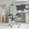 Fauteuil de massage inclinable de bureau Gris clair Velours 