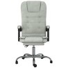 Fauteuil de massage inclinable de bureau Gris clair Velours 