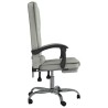 Fauteuil de massage inclinable de bureau Gris clair Velours 