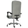 Fauteuil de massage inclinable de bureau Gris clair Velours 