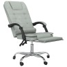 Fauteuil de massage inclinable de bureau Gris clair Velours 