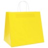 Sacs en papier 250 pcs avec poignées jaune 32x22x28 cm 