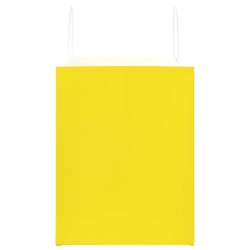 Sacs en papier 250 pcs avec poignées jaune 32x22x28 cm 