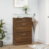 Armoire à chaussures Chêne marron 63x24x104cm Bois d'ingénierie 