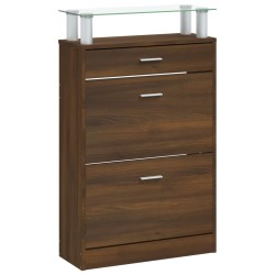 Armoire à chaussures Chêne marron 63x24x104cm Bois d'ingénierie 