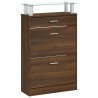 Armoire à chaussures Chêne marron 63x24x104cm Bois d'ingénierie 