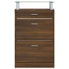 Armoire à chaussures Chêne marron 63x24x104cm Bois d'ingénierie 