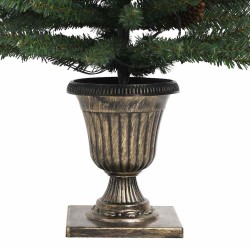 Arbres de Noël artificiels 2 pcs et couronne, guirlande et LED 