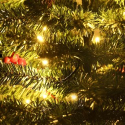 Arbres de Noël artificiels 2 pcs et couronne, guirlande et LED 