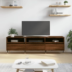 Meuble TV chêne marron 150x30x44,5 cm bois d'ingénierie 