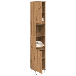 Armoire de salle de bain chêne artisanal 30x30x190 cm 