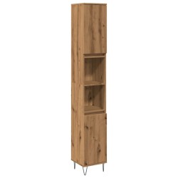 Armoire de salle de bain chêne artisanal 30x30x190 cm 
