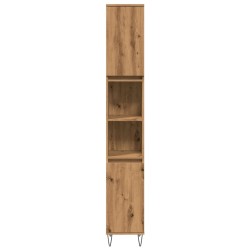 Armoire de salle de bain chêne artisanal 30x30x190 cm 