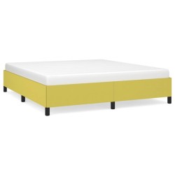 Cadre de lit sans matelas vert 180x200 cm tissu 
