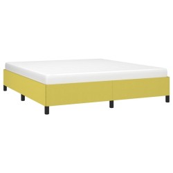 Cadre de lit sans matelas vert 180x200 cm tissu 