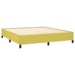Cadre de lit sans matelas vert 180x200 cm tissu 
