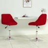 Chaises pivotantes à manger lot de 2 Rouge bordeaux Velours 