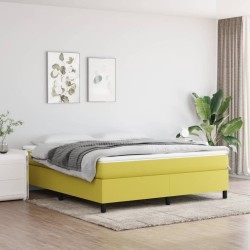 Cadre de lit sans matelas vert 180x200 cm tissu 