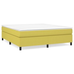Cadre de lit sans matelas vert 180x200 cm tissu 