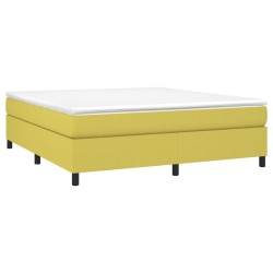 Cadre de lit sans matelas vert 180x200 cm tissu 