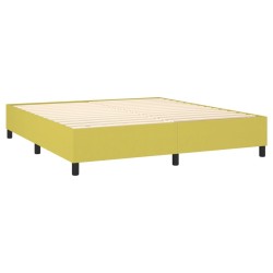 Cadre de lit sans matelas vert 180x200 cm tissu 