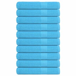 Serviettes de sauna 10pcs turquoise 80x200cm 360g/m² 100% coton 