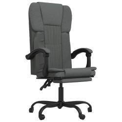 Fauteuil inclinable de bureau Gris foncé Tissu 