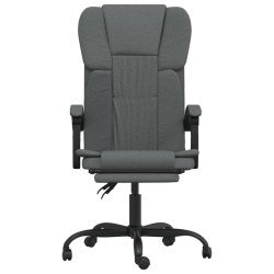 Fauteuil inclinable de bureau Gris foncé Tissu 