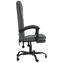 Fauteuil inclinable de bureau Gris foncé Tissu 