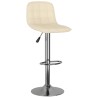 Tabourets de bar lot de 2 crème tissu 