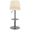 Tabourets de bar lot de 2 crème tissu 