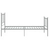 Cadre de lit sans matelas gris métal 100x200 cm 