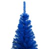 Arbre de Noël artificiel pré-éclairé et boules bleu 210 cm PVC 