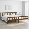 Cadre de lit sans matelas marron miel bois massif 200x200 cm 
