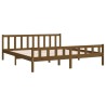 Cadre de lit sans matelas marron miel bois massif 200x200 cm 