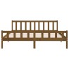Cadre de lit sans matelas marron miel bois massif 200x200 cm 