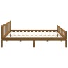 Cadre de lit sans matelas marron miel bois massif 200x200 cm 