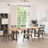 Pieds de table à manger en U 3 pièces Acier naturel 70 x (72-73) cm Acier 