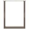 Pieds de table à manger en U 3 pièces Acier naturel 70 x (72-73) cm Acier 