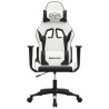 Chaise de jeu de massage Blanc et noir Similicuir 